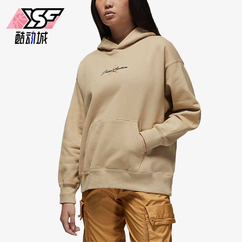 耐克女士简约印花休闲连帽卫衣