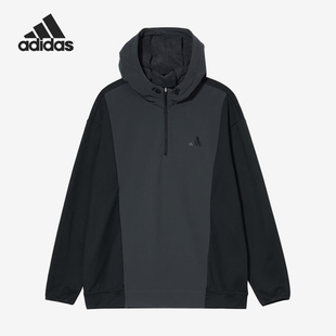Adidas/阿迪达斯正品半拉链高尔夫男女连帽运动卫衣IW1406