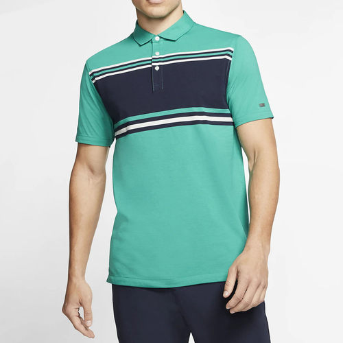 Nike/耐克正品DRI-FIT PLAYER 男子运动条纹高尔夫翻领T恤BV0471