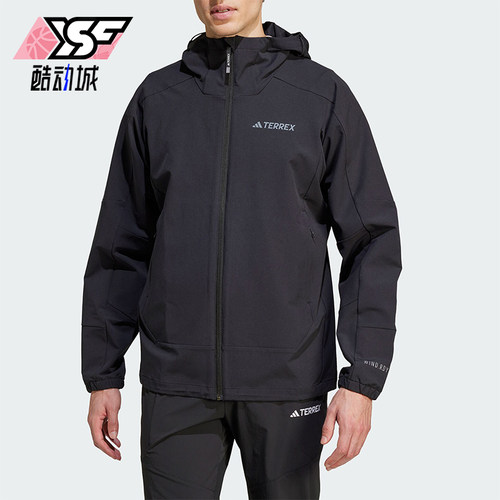 Adidas/阿迪达斯正品新款男士户外运动连帽夹克外套JI5935