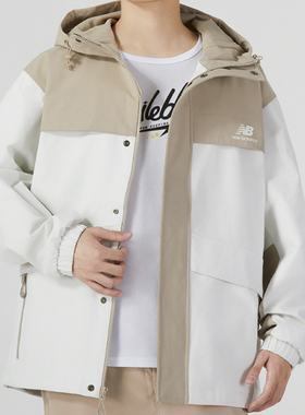 New Balance/NB正品新款男子拼接梭织连帽夹克外套AMJ33359-BNN