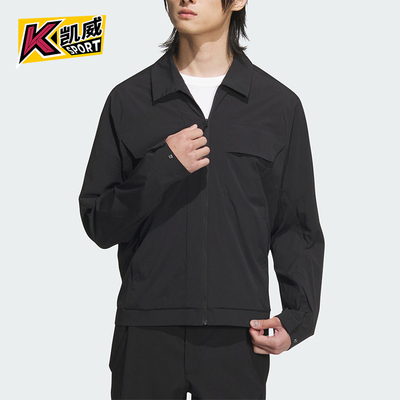 阿迪达斯男翻领运动休闲外套