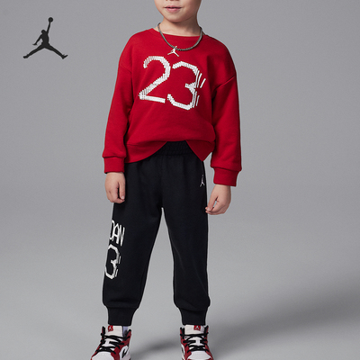 Nike/耐克正品Jordan 婴童印花圆领上衣长裤套装IF8837-687