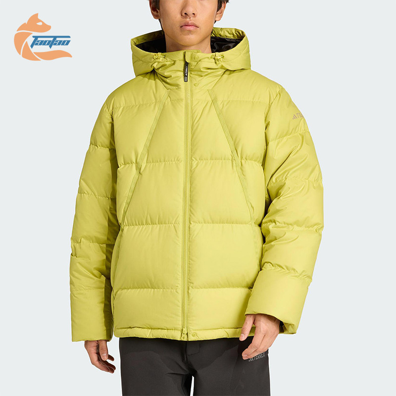 Adidas/阿迪达斯正品GOOSE DOWN JACKET男士经典连帽羽绒服JV6209