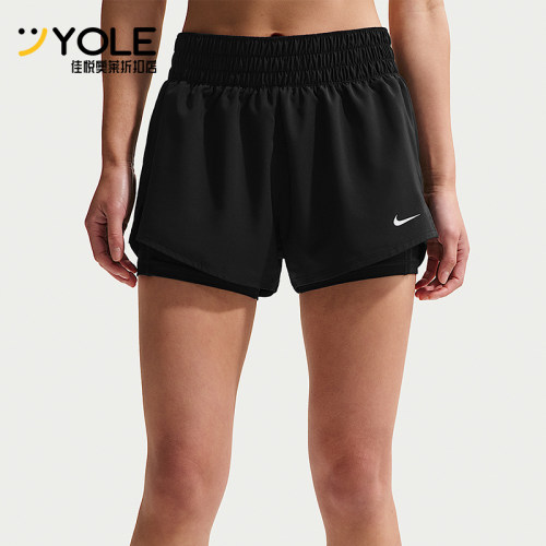 Nike/耐克正品夏季女士透气经典运动二合一梭织短裤DX6013-013