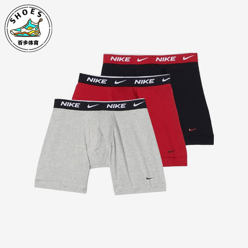 Nike/耐克正品时尚男士字母印花经典松紧腰平角内裤KE1107-012