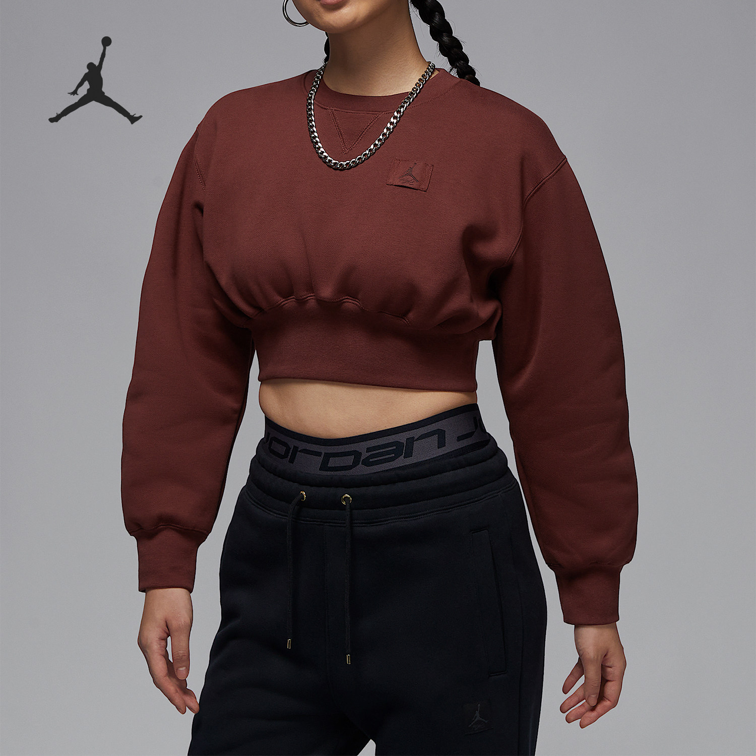 Nike/耐克正品Jordan Flight Fleece女士加绒卫衣FV7153-231