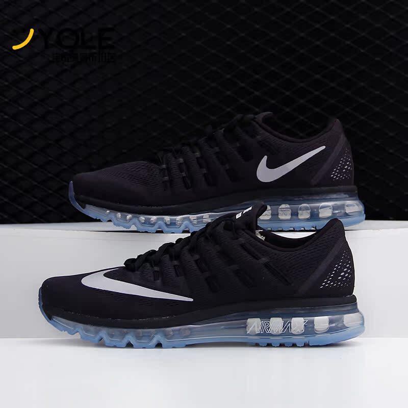 Nike/耐克正品 AIR MAX 全掌气垫男子减震黑白运动跑步鞋806771
