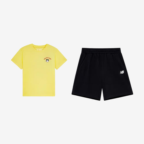 New Balance新百伦正品儿童动物图案印花短袖套装2SD2S153-LYW