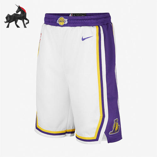 Nike/耐克正品洛杉矶湖人队LAKERS大童夏运动篮球短裤 DZ4175-100