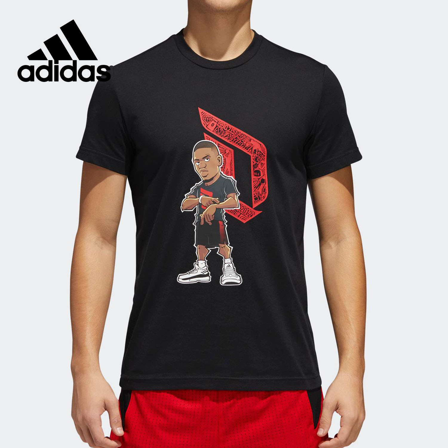 Adidas/阿迪达斯正品男子舒适透气篮球运动短袖T恤 CV9969
