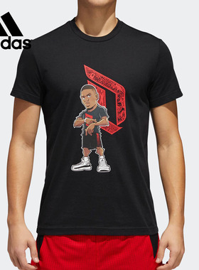 Adidas/阿迪达斯正品男子舒适透气篮球运动短袖T恤 CV9969