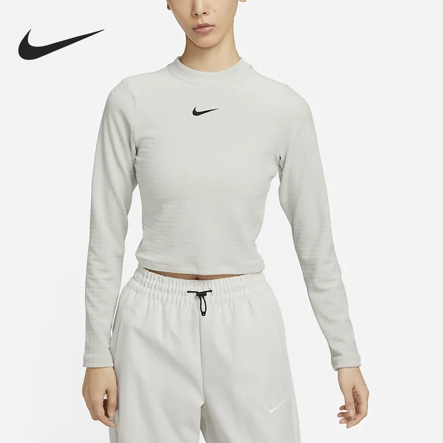 Nike/耐克正品2023春季女子运动休闲简约圆领卫衣DV7819-072