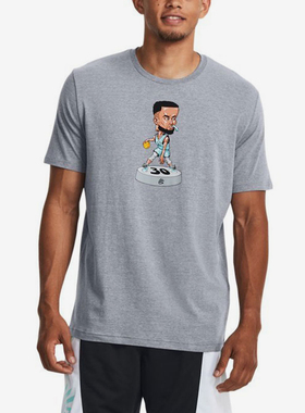 UA/安德玛正品BASKETBALL男子宽松透气运动短袖T恤1379859-035