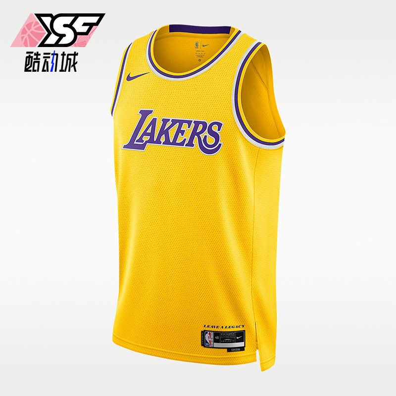Nike/耐克正品NBASwingman新款男黄紫色经典篮球背心DN2140-728