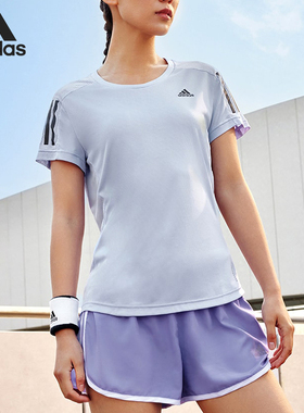 Adidas/阿迪达斯正品夏季新款女子运动休闲透气短袖H30042