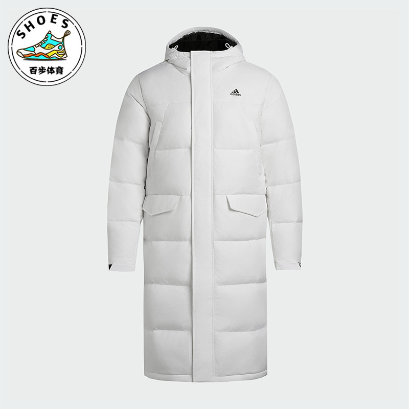 Adidas/阿迪达斯正品冬季新款男女连帽保暖长款羽绒服外套KF6749