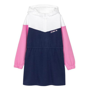 Skechers/斯凯奇女童舒适运动休闲户外针织带帽连衣裙