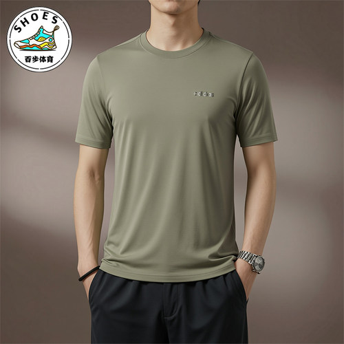 Adidas/阿迪达斯正品圆领宽松风男橄榄绿经典短袖休闲T恤KQ5316
