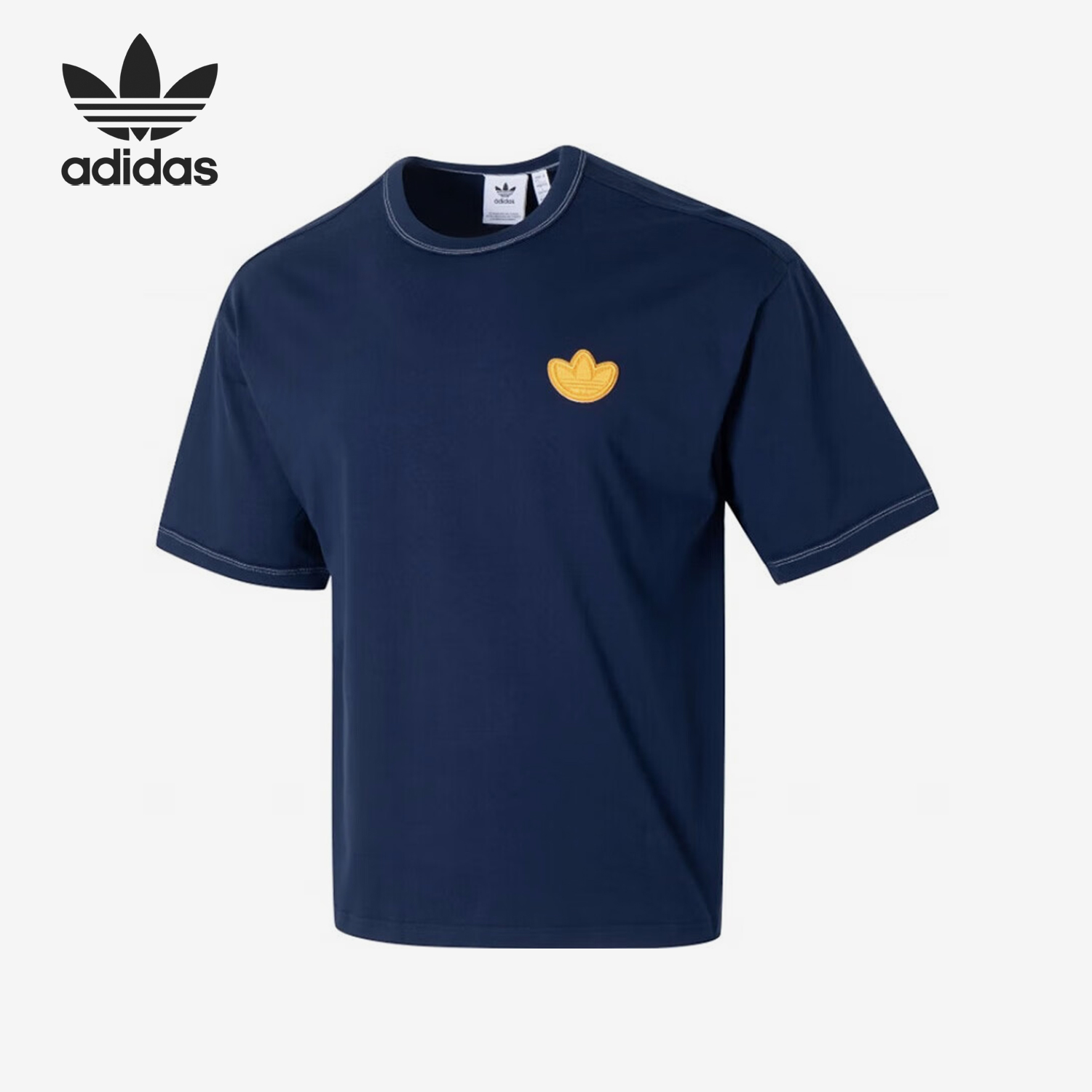 Adidas/阿迪达斯正品三叶草男士透气印花休闲运动短袖JJ4362