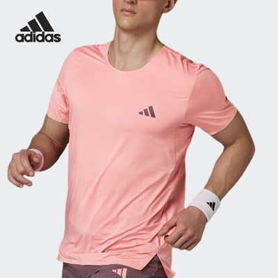 阿迪达斯男士运动透气短袖