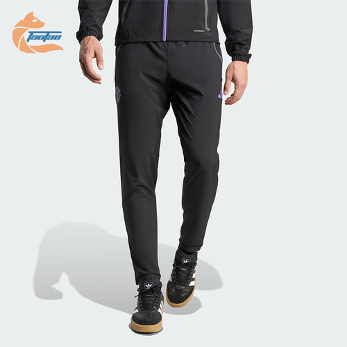 Adidas/阿迪达斯正品2025秋季款男士修身运动耐穿足球长裤JV5352