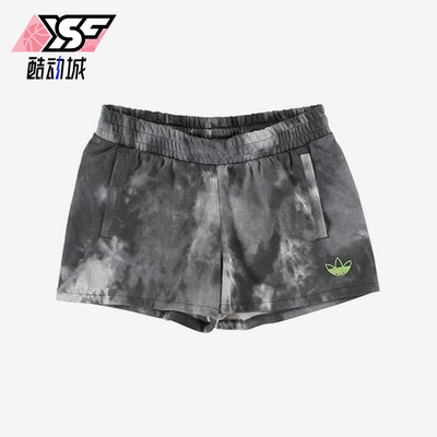Adidas/阿迪达斯正品三叶草女士松紧腰透气经典休闲短裤GE5252