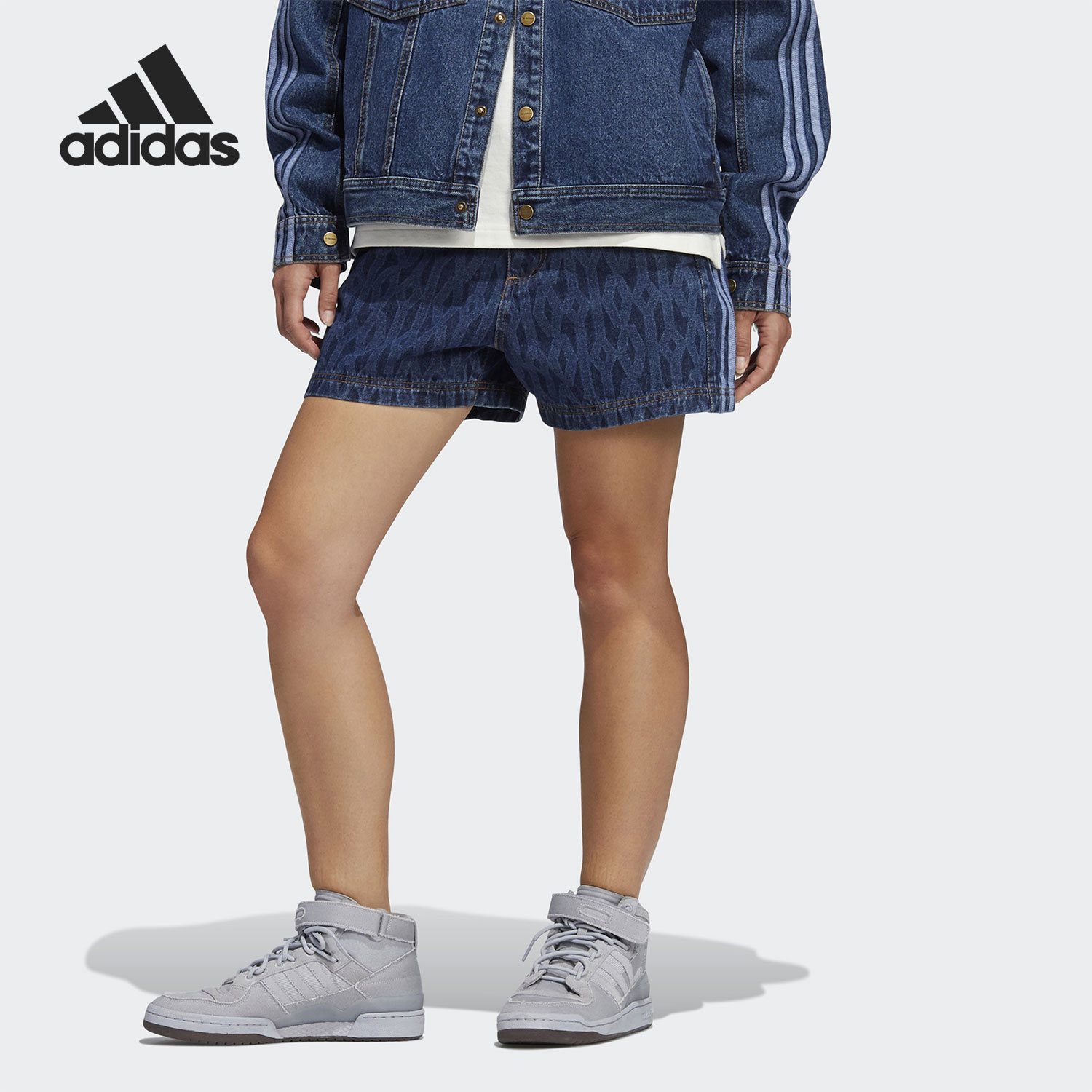 Adidas/阿迪达斯正品三叶草休闲女士时尚运动训练短裤 H61702