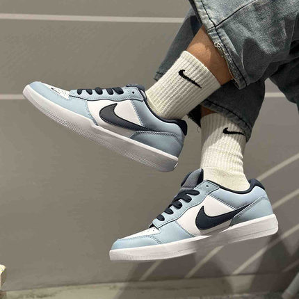 Nike/耐克男子 SB Force 58 北卡蓝复古休闲低帮滑板鞋HJ3489-141