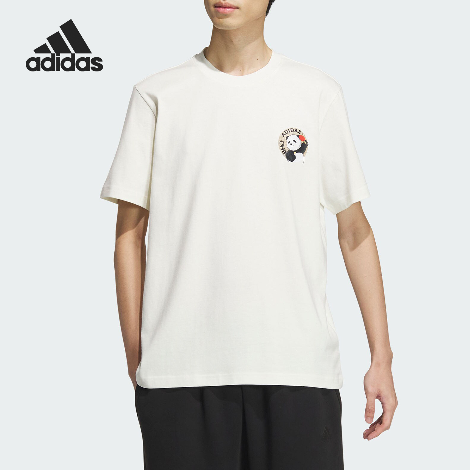 Adidas/阿迪达斯正品M TEE2简约男士背后印花短袖T恤JI6837