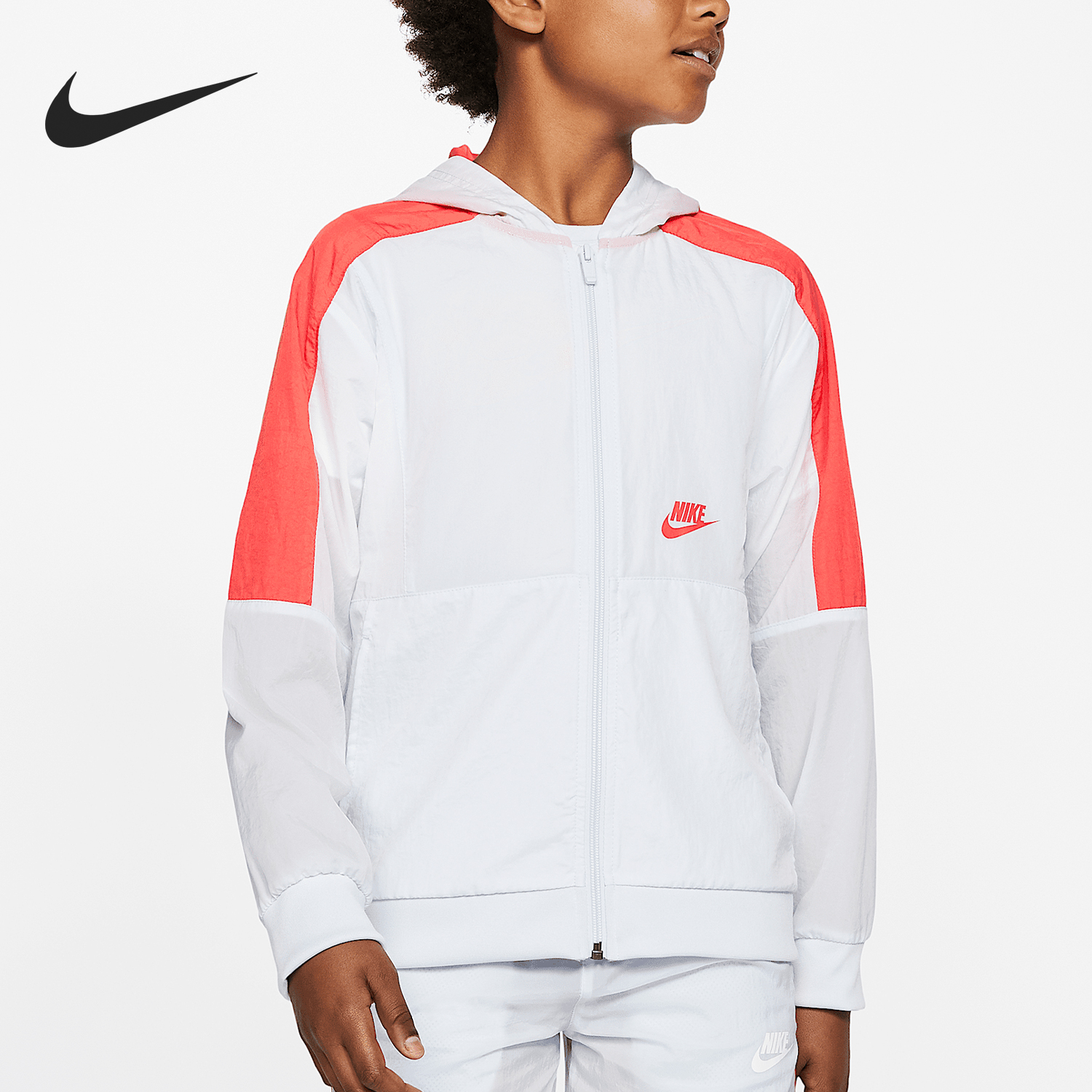 Nike/耐克正品秋冬新款大童训练梭织拼接户外外套CJ7895-085