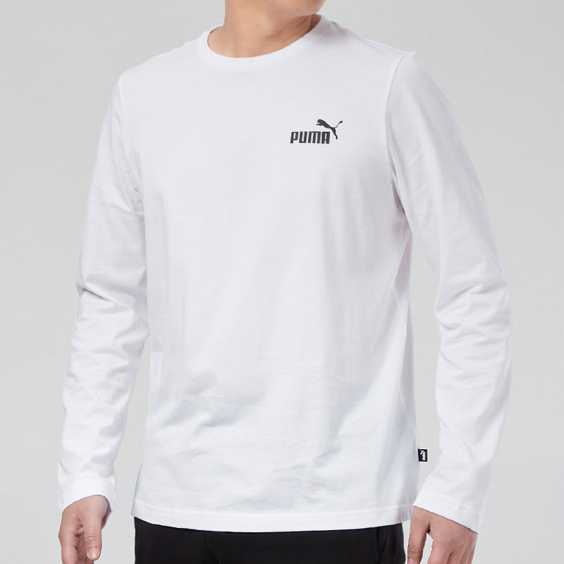 彪马男子圆领印花套头长袖T恤