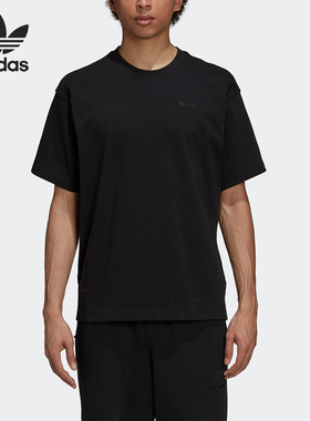 Adidas/阿迪达斯正品三叶草男士透气针织运动宽松短袖HB8817