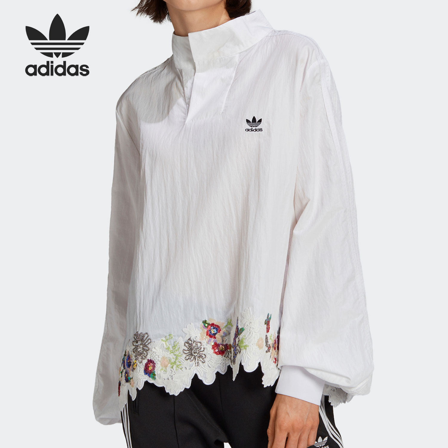 Adidas/阿迪达斯正品三叶草当季新款女子休闲套头卫衣 H59014