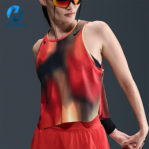 Nike/耐克正品Dri-FIT ADV女士短款经典印花跑步背心IB1095-736