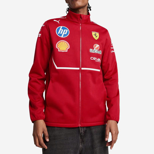 Puma彪马正品SCUDERIA FERRARI TEAM男立领软壳夹克763940-01