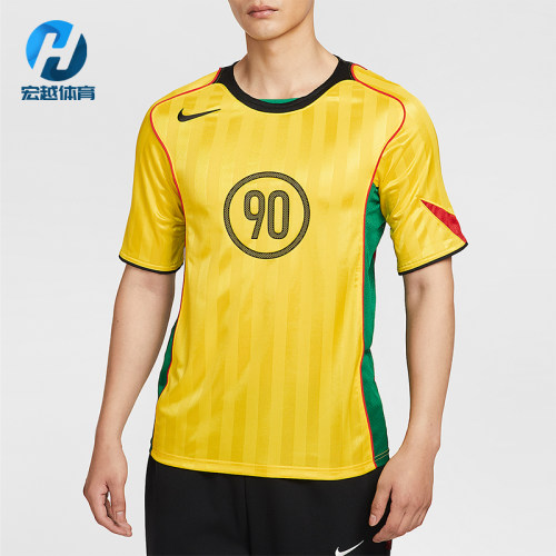 Nike/耐克正品Total 90男士圆领网眼拼接透气足球短袖IB4219-719