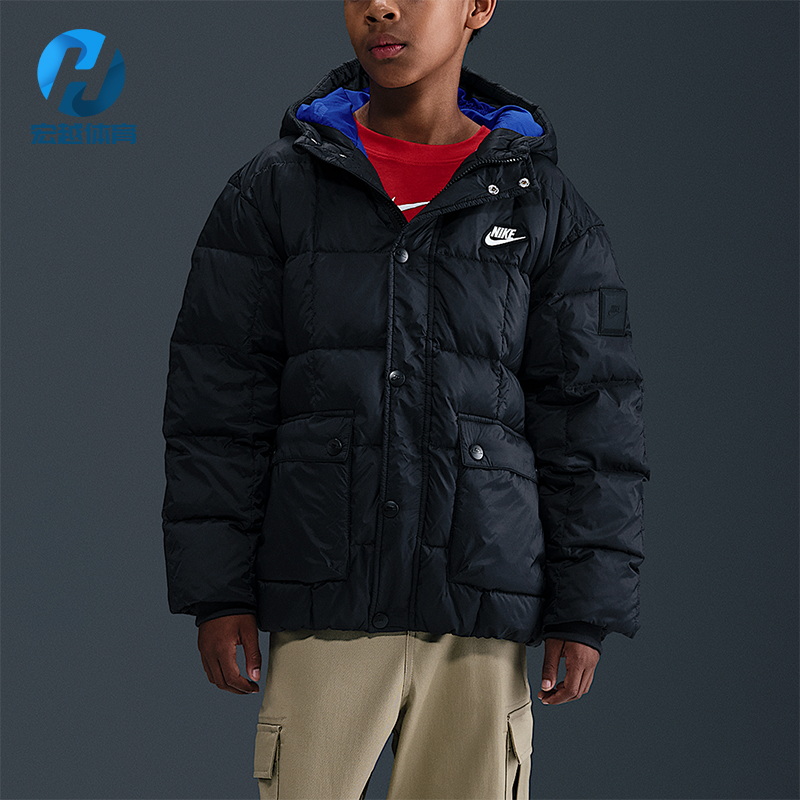 Nike/耐克正品Premium大童运动经典柔软保暖休闲羽绒服IQ6136-010