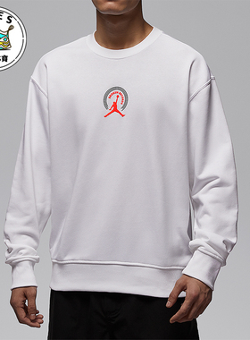 Nike/耐克正品JORDAN男士印花日常耐穿圆领针织卫衣IQ2981-100