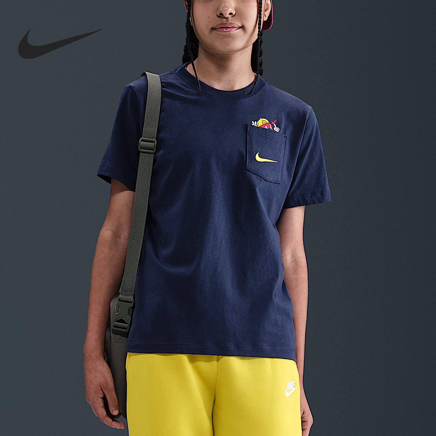 Nike/耐克正品Sportswear大童针织户外休闲短袖HV5225-410