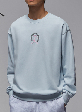 Nike/耐克正品JORDAN男士印花潮流休闲针织圆领套头衫IQ2981-472