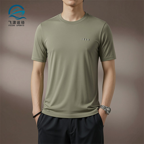 Adidas/阿迪达斯正品圆领宽松风男橄榄绿经典短袖休闲T恤KQ5316