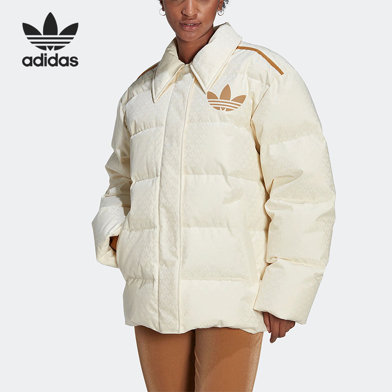 Adidas/阿迪达斯正品MONOGRAM PUFFER女子保暖羽绒服 IB2024