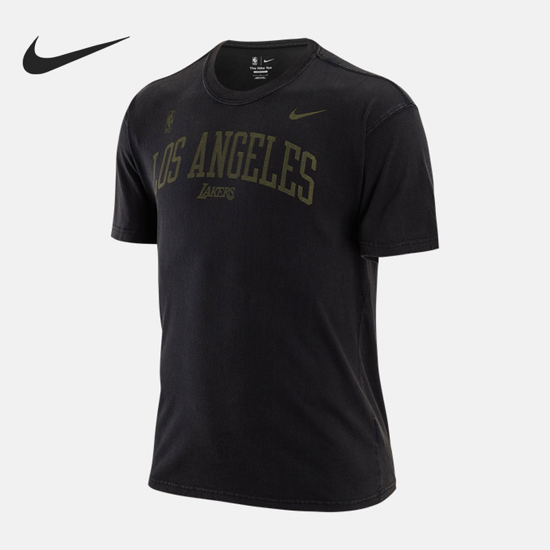 Nike/耐克正品洛杉矶湖人队COURTSIDE NBA男子短袖DR6323-010