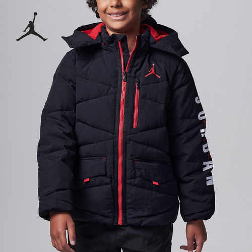 Nike/耐克正品JORDAN大童字母印花连帽休闲羽绒服FB1671-010
