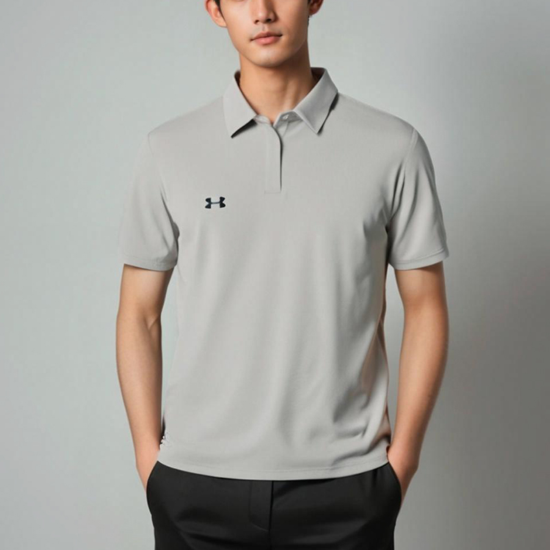 UA/安德玛正品新款男士翻领经典针织透气短袖PLOL衫25500504-009
