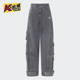 三叶草男女牛仔休闲宽松运动裤 Adidas 阿迪达斯正品 KD4323