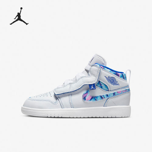 Nike/耐克正品 Jordan 1 Mid 大童魔术贴运动鞋 DX1704-140