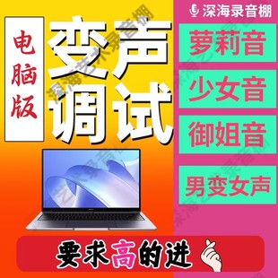 AI电脑变声器软件男变女软件语音直播声卡女变男御姐萝莉音调试