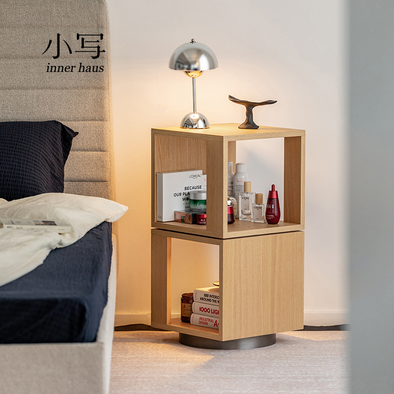 小写inner沙发边柜可移动小桌子方茶几北欧创意床头柜旋转角边几